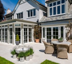 Full Height Orangery Timberlook Woodgrain Timber Effect Flush Windows