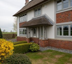 Painswick Agate Grey Flush French Patio Door and Timber Effect Windows