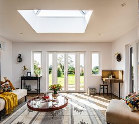 Flush Sash French Patio Doors in Grand Renovation the Milking Barn