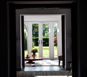 Flush Sash French Patio Doors in Grand Renovation the Milking Barn