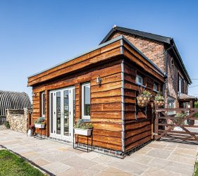 Traditional Flush French Doors for Extension in Barn Conversation Project